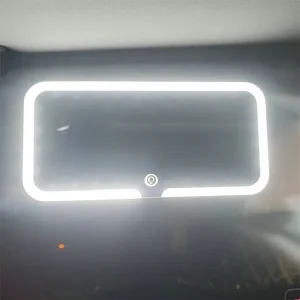 Miroir de vanité de pare-soleil de voiture de LED miroir de vanité de voiture avec 3 Modes d&rsquo;éclairage capteur tactile rechargeable miroir cosmétique miroir de voiture maquillage
