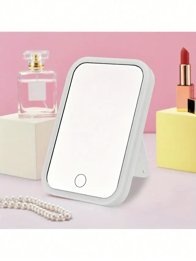 Miroir maquillage DEL rechargeable USB rectangulaire… – vue 5