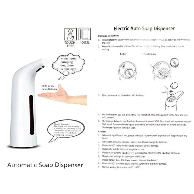 Distributeur automatique savon sans contact capteur… – vue 6