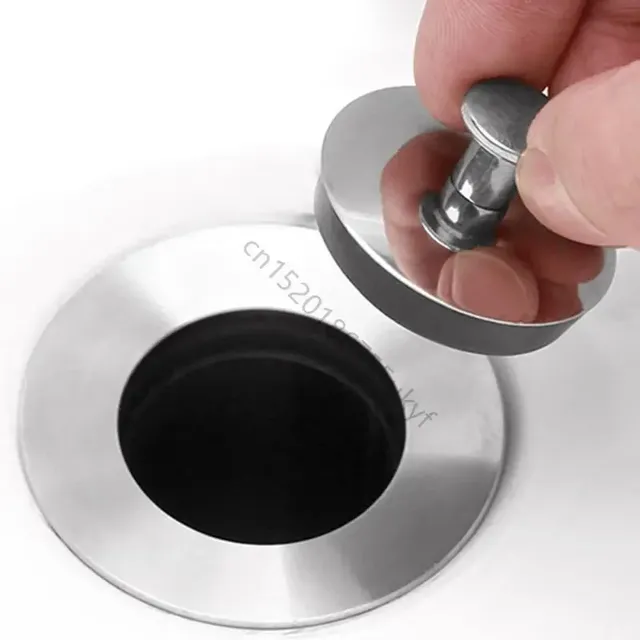 Bouchon bonde évier inox poli caoutchouc noir universel…