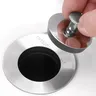 Bouchon bonde évier inox poli caoutchouc noir universel… – vue 1