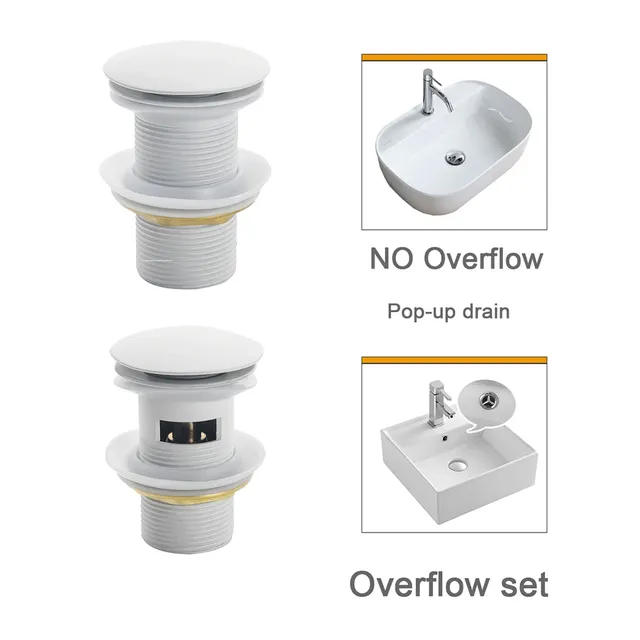 Siphon de salle de bain en laiton blanc moderne – vue 5
