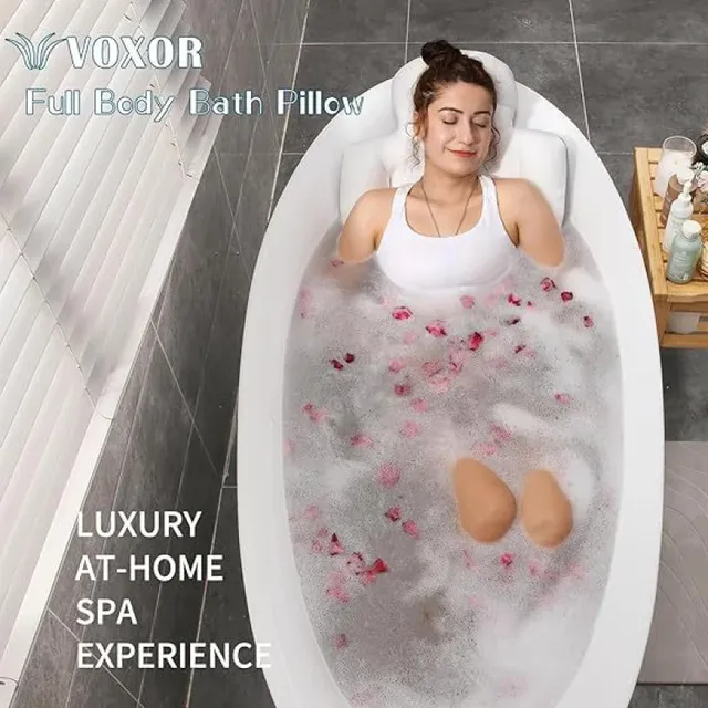 Oreiller de baignoire avec soutien lombaire et tête – vue 2
