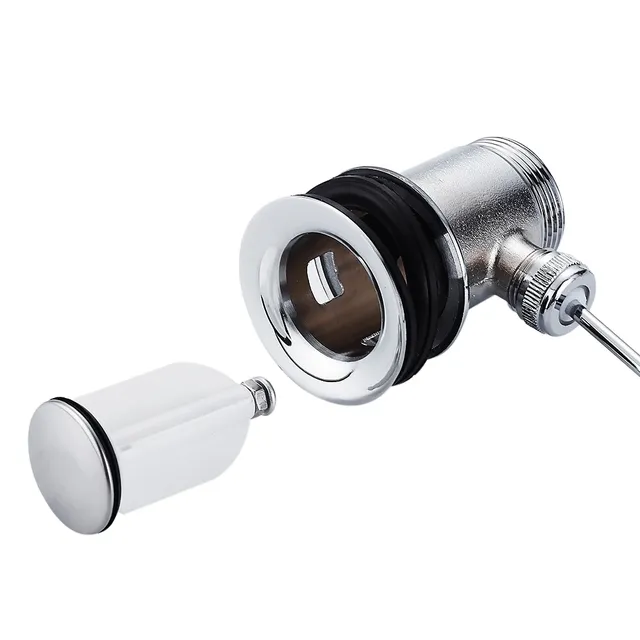 Bonde tirette lavabo chromé miroir trop plein levier… – vue 4