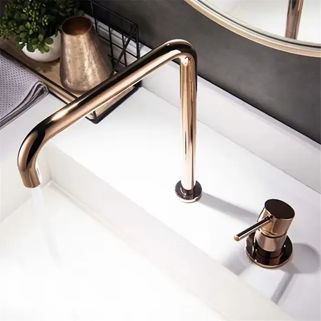 Robinet de lavabo en or Rose – vue 4