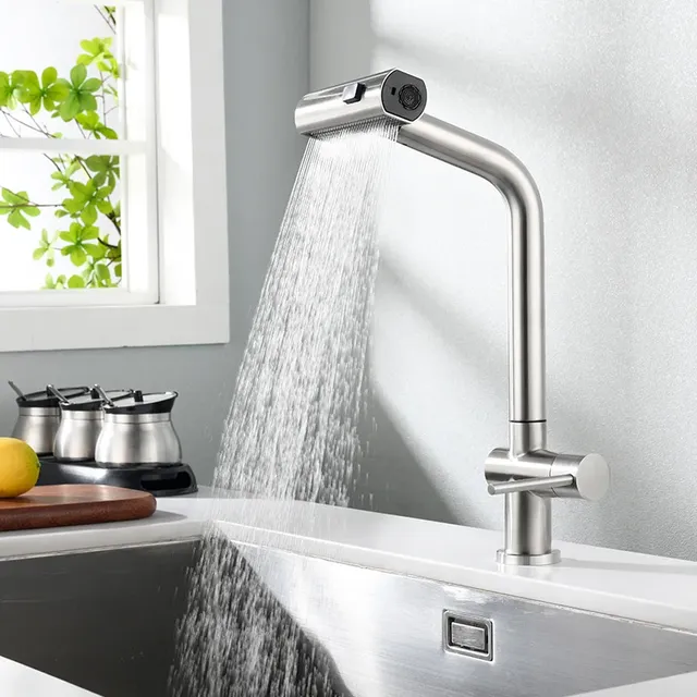 Tête de Pulvérisation en Nickel Brossé pour Robinet d'Eau – vue 3