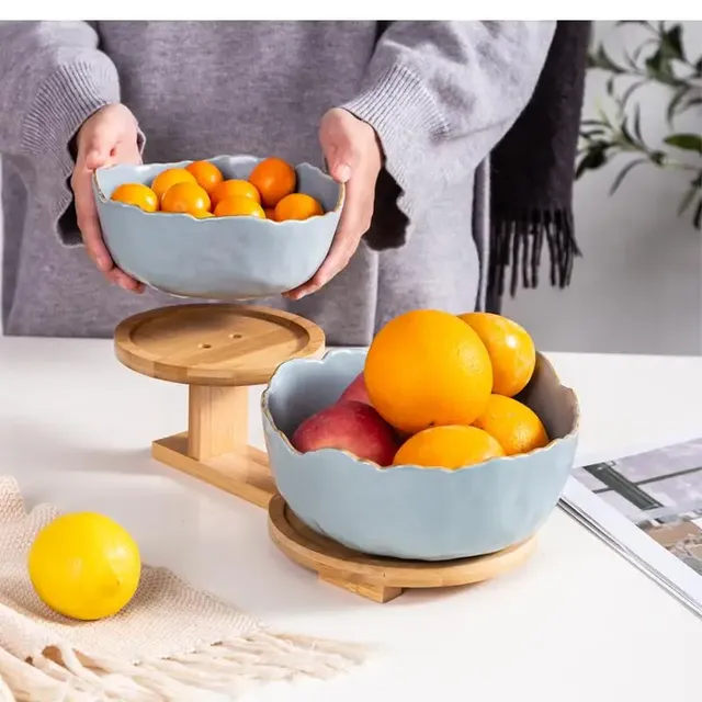 Assiette à fruits nordique ronde en céramique – vue 3