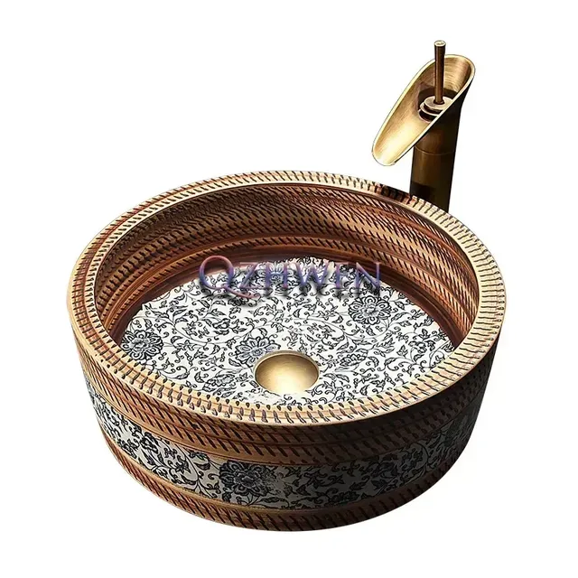 Lavabo en céramique de style européen avec ensemble de… – vue 6