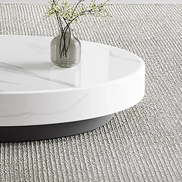 Table basse ovale minimaliste neutre luxe Table basse… – vue 4