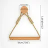 Support papier toilette mural bois clair corde jute… – vue 3