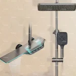 Ensemble de douche à affichage numérique, salle de bains, boutons de Piano, système de douche, Booster multifonction, buse de douche