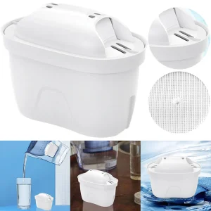 Filtre à eau de remplacement, élimine le fluorure, le chlore, cartouche de filtre à eau, pichet d’eau, filtre pour filtre à eau du robinet Filtre à eau de remplacement, élimine le fluorure, le chlore, cartouche de filtre à eau, pichet d’eau, filtre pour filtre à eau du robinet