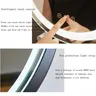 Miroir maquillage LED rond socle métal noir mat verre… – vue 4