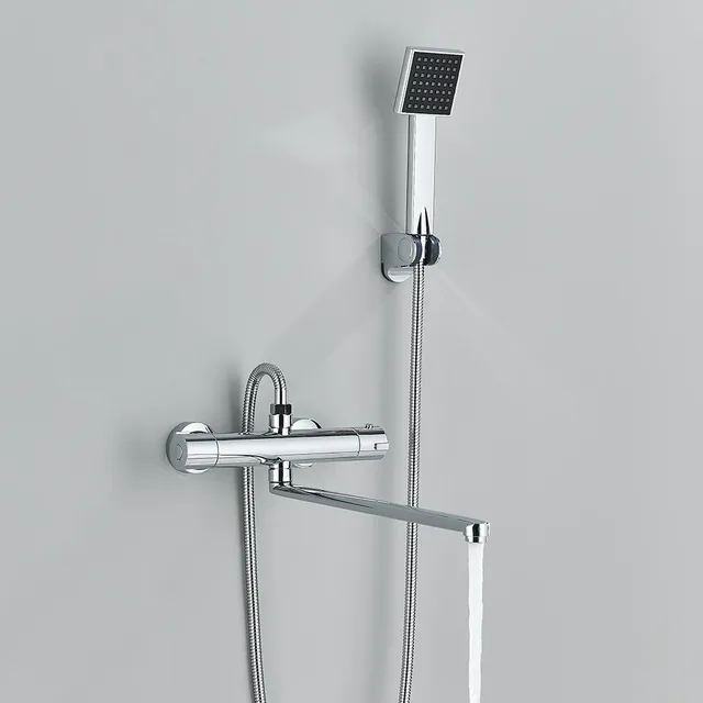 Robinet thermostatique chromé pour salle de bain – vue 3