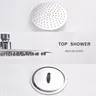 Pommeau de douche à effet pluie rond chromé en acier… – vue 4