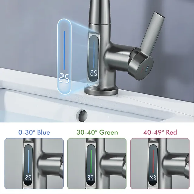 Robinet mitigeur monocommande lavabo monotrou inox… – vue 5
