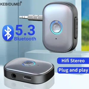 Récepteur Audio Bluetooth 5.3, prise AUX 3.5mm, adaptateur Audio stéréo sans fil avec Microphone pour écouteurs de voiture, haut-parleurs TV
