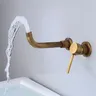 Brushed Gold Basin Faucet Concealed Wall Mounted Faucet… – vue 3