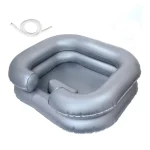 Lavabo gonflable portatif de lavage de cheveux pour les postés au lit, idéal pour les personnes âgées et les handicapées, bol de shampoing facile à utiliser pour les soins à la maison