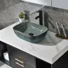 Meuble vasque mural contemporain marbre gris ronde… – vue 4