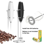 Mousseur à lait puissant de cuisine, mélangeur de boissons portatif à piles pour café, Lattes, Cappuccino, idée cadeau Matcha