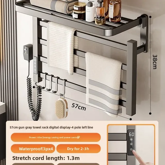 Chauffe serviette mural électrique intelligent quatre… – vue 2