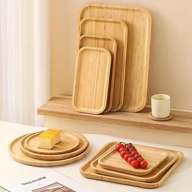 Plateau de service en bambou japonais simple