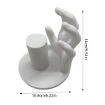 Porte-papier hygiénique en forme de main de 14cm, Sculpture décorative en plastique, organisateur mural de salle de bains, support de rangement de mouchoirs de cuisine