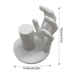 Porte-papier hygiénique en forme de main de 14cm, Sculpture décorative en plastique, organisateur mural de salle de bains, support de rangement de mouchoirs de cuisine Porte-papier hygiénique en forme de main de 14cm, Sculpture décorative en plastique, organisateur mural de salle de bains, support de rangement de mouchoirs de cuisine