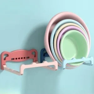 Nouveau Support de douche mural de salle de bains Non perforé, support de lavabo de rangement pliable