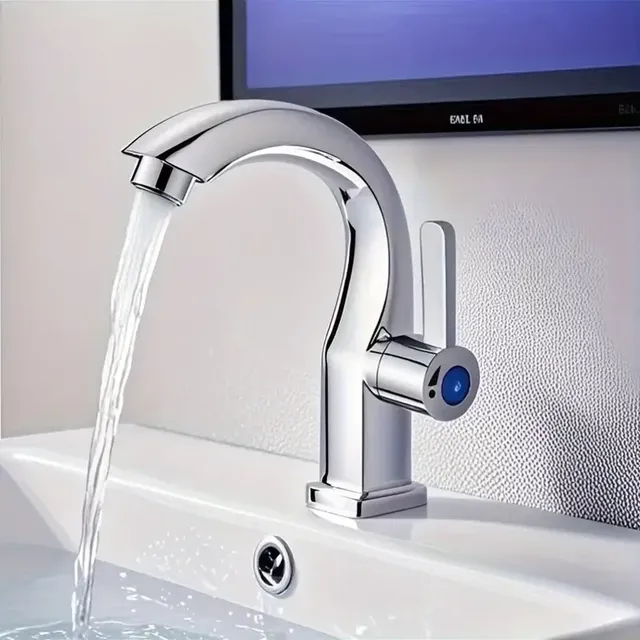 Robinet de lavabo de salle de bains monotrou moderne… – vue 7