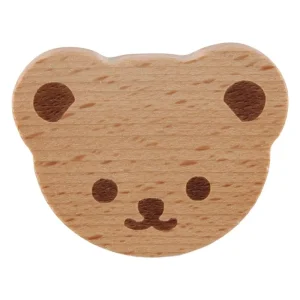Bouton de tiroir en bois mignon en forme d&rsquo;ours avec vis, bouton d&rsquo;armoire, conception à trou unique, poignée de porte de tiroir, accessoires de meubles
