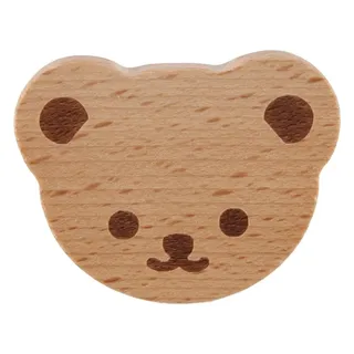 Bouton de tiroir en bois mignon en forme d'ours avec vis