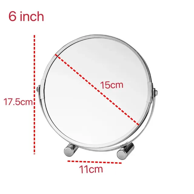 6‘’ Miroir de Maquillage Miroir Grossissant 1X/10X Forme… – vue 6