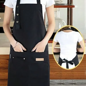 Tablier de cuisine imperméable et résistant à l’huile, pour usage domestique, tabliers avec poches, tabliers de cuisine en polycoton résistant aux taches, tabliers de cuisine 1 pièce Tablier de cuisine imperméable et résistant à l’huile, pour usage domestique, tabliers avec poches, tabliers de cuisine en polycoton résistant aux taches, tabliers de cuisine 1 pièce