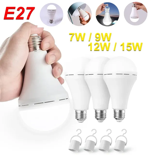 Ampoule LED Rechargeable 7w 9w 12w 15w 85-265V
