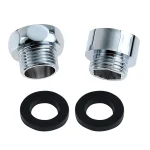 Adaptateur de tuyau de cuisine en cuivre pour machine à laver, filetage hexagonal ou rond, raccords de robinet d&rsquo;eau, 25mm à 20mm