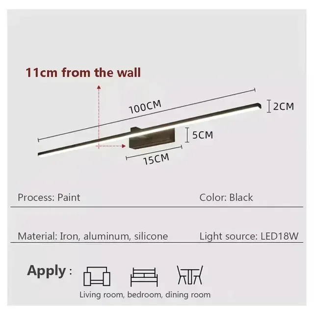 Moderne LED miroir avant lampe salle de bain lampes… – vue 6