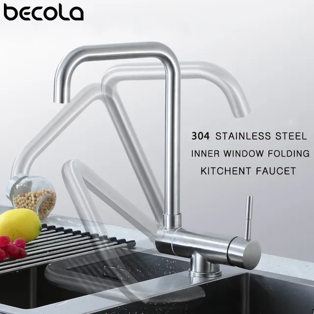 Robinet de cuisine en acier inoxydable