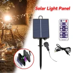 Boîte de batterie solaire pour lampes LED extérieures et intérieures, contrôleur de panneau solaire avec télécommande pour décoration de jardin extérieur