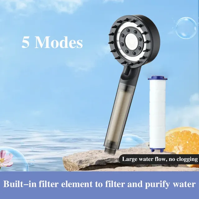 Pommeau de douche réglable avec 5 filtres – vue 4