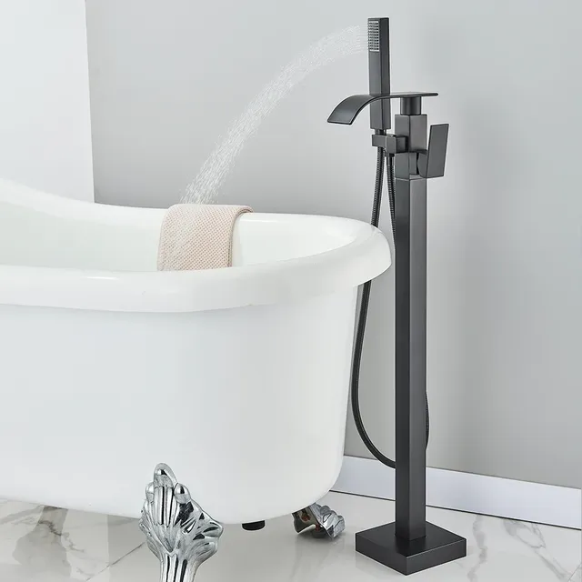 Robinet sur pied baignoire douche sol monté baignoire… – vue 3