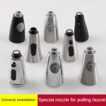 Accessoires de traction pour robinet de cuisine, buse d&rsquo;eau télescopique, tête de remplacement extractible, barboteur, petite tête anti-éclaboussures