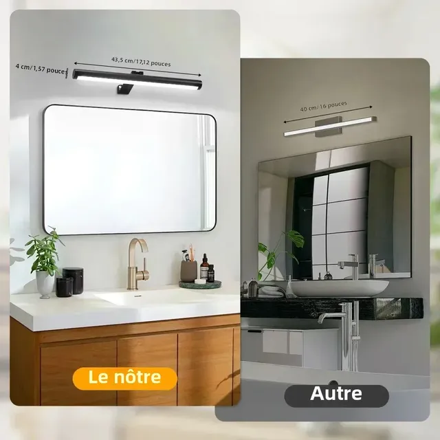 Lumière LED moderne pour miroir de vanité. Applique… – vue 6