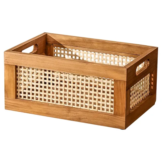 Boîte de rangement en bois massif pour cuisine et bureau – vue 6