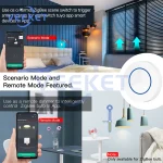 Le commutateur sans fil pour maison intelligente fonctionne avec Zigbee multi-scènes bâton aléatoire commutateur à clé intelligent DC 3V