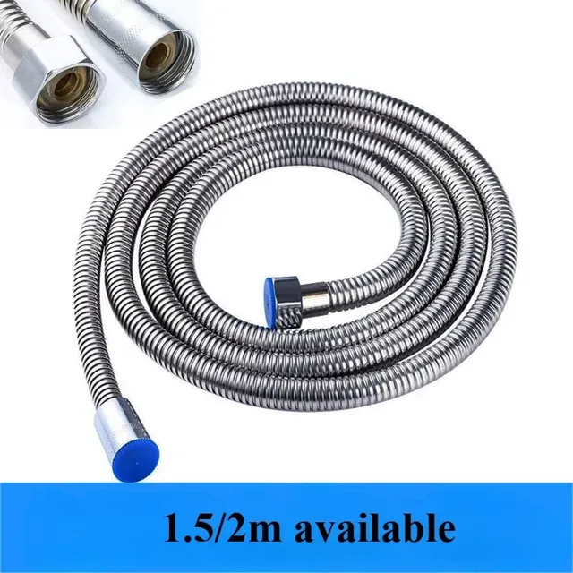 Flexible douche acier inoxydable gaine spiralée chromée… – vue 2