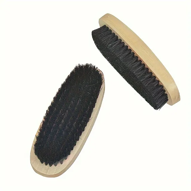 Brosse ovale poils porc noir monture bois ergonomique… – vue 5