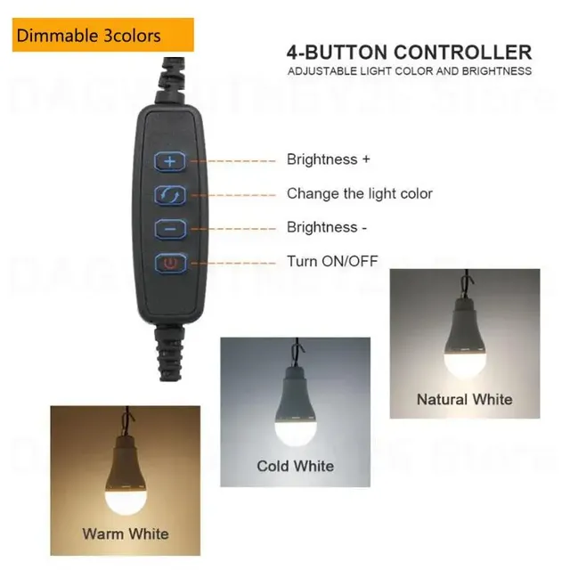 Ampoule LED à gradation USB – vue 6