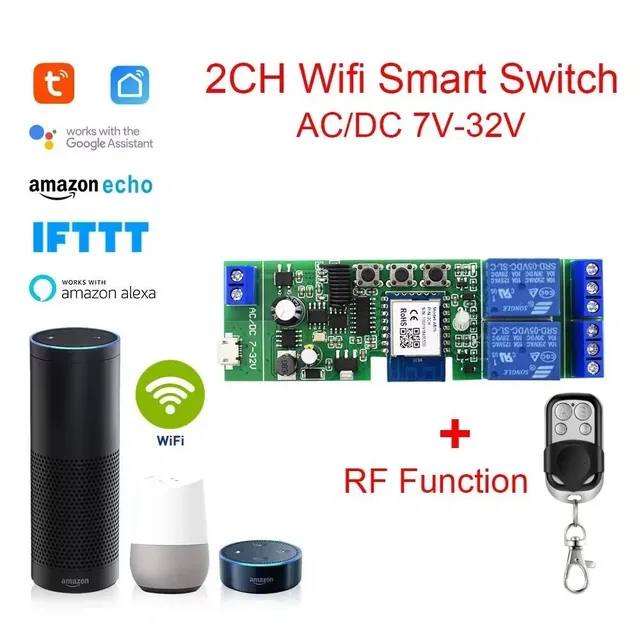 Commutateur intelligent WiFi avec télécommande – vue 3